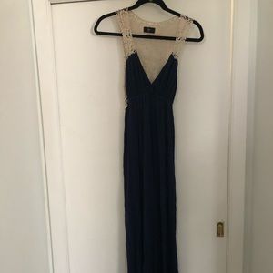 Navy blue maxi dress by Aqua
